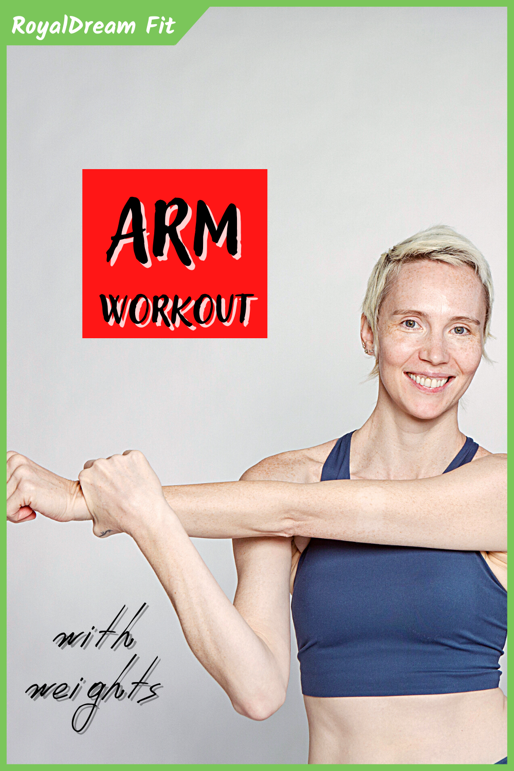 Tone your arms at home with this arm workout with weights!
